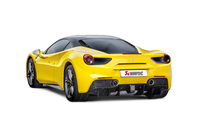 Thumbnail for Akrapovic 16-17 Ferrari 488 GTB/488 Spyder Slip-On Line (Titanium) w/ Carbon Tips