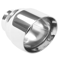 Thumbnail for MagnaFlow Tip Stainless Double Wall Round Single Outlet Polished 4.5in DIA 2.5in Inlet 5.75in Length