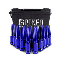 Thumbnail for Mishimoto Steel Spiked Lug Nuts M12x1.5 20pc Set - Blue