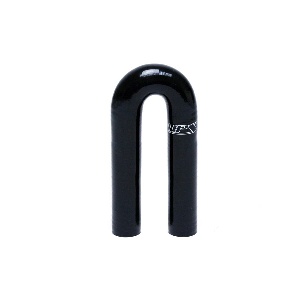 HPS 1-3/8" ID High Temp 4-ply Reinforced Silicone 180 Degree U Bend Elbow Coupler Hose Black (35mm ID)
