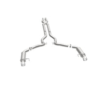 Thumbnail for MagnaFlow Cat Back, SS, 3in, Competition, Dual Split Polished 4.5in Tips 2015 Ford Mustang GT V8 5.0