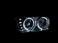 Thumbnail for ANZO 1999-2006 Gmc Sierra 1500 Crystal Headlights w/ Halo and LED Chrome