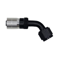 Thumbnail for DeatschWerks 8 AN Female Flare Swivel 60-Degree Hose Crimping Style End CPE - Anodized Matte Black