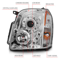 Thumbnail for ANZO 2007-2014 Gmc Yukon Projector Headlights w/ Halo Chrome (CCFL)