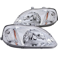 Thumbnail for ANZO 1999-2000 Honda Civic Crystal Headlights Chrome