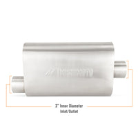 Thumbnail for Mishimoto Universal Muffler with 3.0in Offset Inlet/Outlet - Brushed