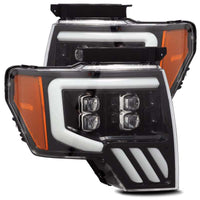 Thumbnail for AlphaRex 09-14 Ford F-150 NOVA LED Proj Headlights Plank Style Gloss Black w/Activ Light/Seq Signal