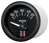 Thumbnail for Autometer Stack 52mm 100-250 Deg F 1/8in NPTF Electric Water Temp Gauge - Black