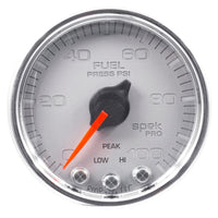 Thumbnail for Autometer Spek-Pro Gauge Fuel Press 2 1/16in 100psi Stepper Motor W/Peak & Warn Slvr/Chrm