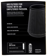 Thumbnail for Airaid Universal Air Filter - Cone 6in F x 9x7-1/2in B x 6-3/8x3-7/8in T x 8in H - Synthaflow