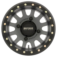 Thumbnail for Method MR401 UTV Beadlock 15x7 / 4+3/13mm Offset / 4x156 / 132mm CB Titanium Wheel- Matte Black Ring