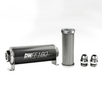 Thumbnail for DeatschWerks Stainless Steel 10AN 5 Micron Universal Inline Fuel Filter Housing Kit (160mm)