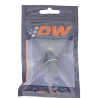 Thumbnail for DeatschWerks 6AN Male Flare to M16 X 1.5 Male Metric Adapter (Incl Washer) - Anodized Matte Black