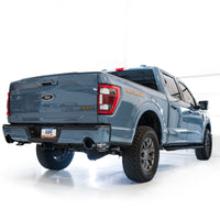 Thumbnail for AWE Tuning 2021+ Ford F-150 Tremor (w/ Bumper Cutouts) 0FG Resonated Catback - Diamond Black Tips