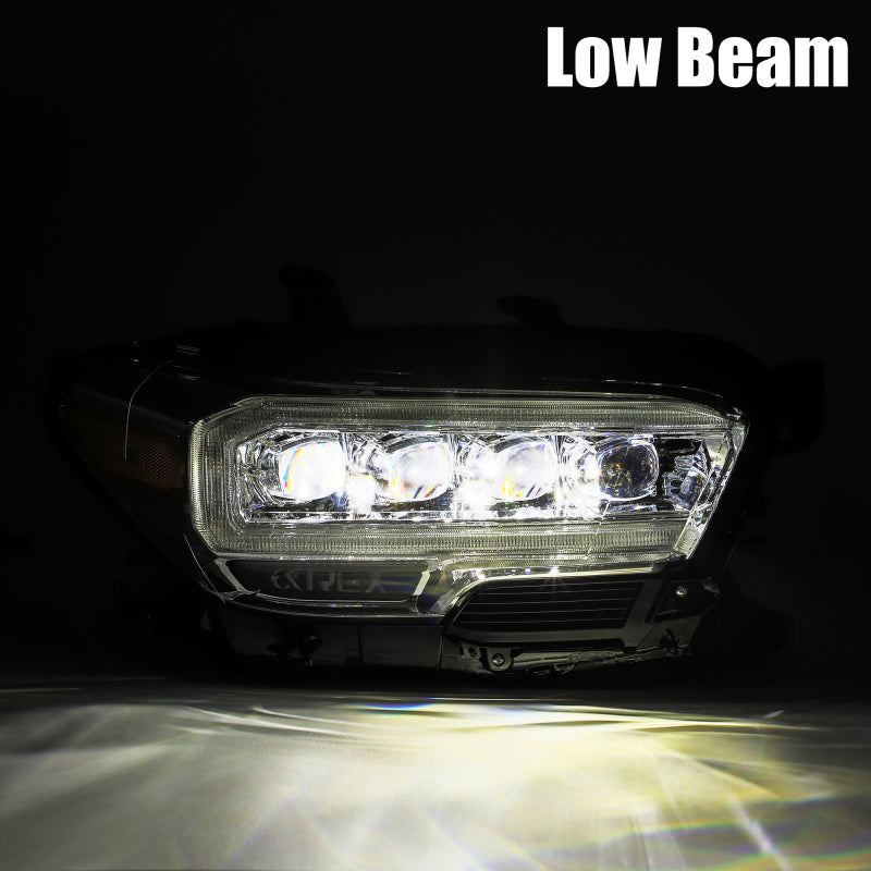 AlphaRex 16-20 Toyota Tacoma NOVA LED Projector Headlights Plank Style Chrome w/Activation Light