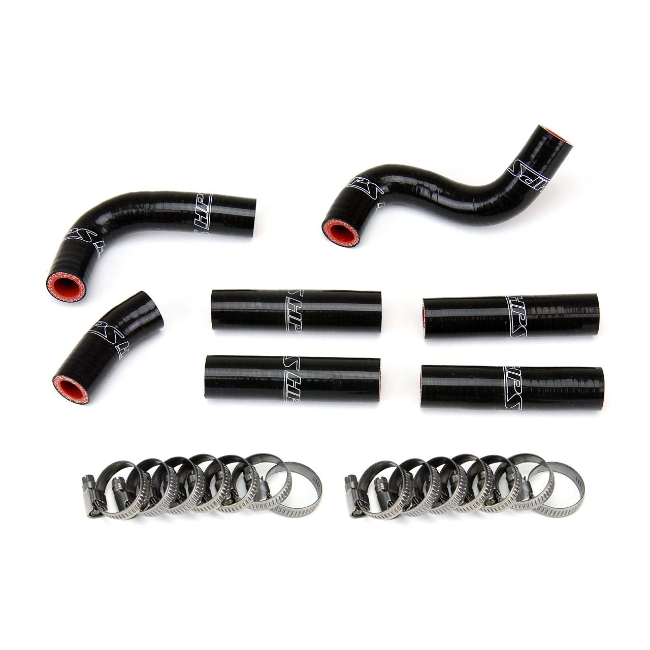HPS Black Reinforced Silicone Complete Pesky Heater Hose Kit 1FZ-FE for Lexus 96-97 LX450 FJ80 4.5L I6 without rear heater
