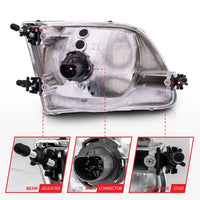 Thumbnail for ANZO 1997-2003 Ford F-150 Crystal Headlights Chrome