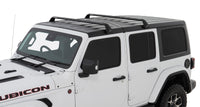 Thumbnail for Rhino-Rack 07-22 Jeep Wrangler JK/JL 4 Door Hard Top Vortex SG 2 Bar Roof Rack - Black