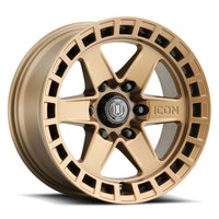 Thumbnail for ICON Raider 17x8.5 6x120 0mm Offset 4.75in BS Satin Brass Wheel