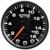 Thumbnail for Autometer Spek-Pro Gauge Nitrous Press 2 1/16in 1600psi Stepper Motor W/Peak & Warn Blk/Blk