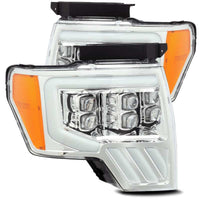 Thumbnail for AlphaRex 09-14 Ford F-150 NOVA LED Projector Headlights Plank Style Chrome w/Activ Light/Seq Signal