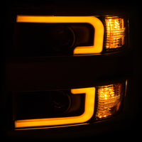 Thumbnail for ANZO Projector Headlights 15-17 Chevrolet Silverado 2500HD / 3500HD Black w/ Chrome Rim