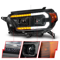 Thumbnail for ANZO 10-13 Toyota 4Runner Projector Headlights - Black
