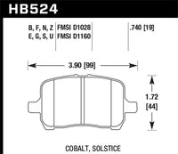 Thumbnail for Hawk 2005-2007 Chevrolet Cobalt SS (Standard brakes) HPS 5.0 Front Brake Pads