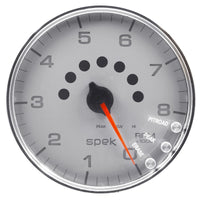 Thumbnail for Autometer Spek-Pro Gauge Tachometer 5in 8K Rpm W/Shift Light & Peak Mem Silver/Chrome