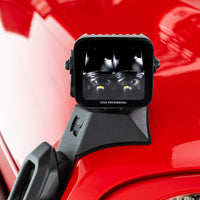 Thumbnail for Go Rhino Xplor Blackout Series Cube LED Spot Light Kit (Surface/Threaded Stud Mnt) 3x3 - Blk (Pair)