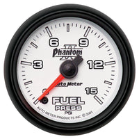 Thumbnail for Autometer Phantom II Fuel Pressure Gauge 2-1/16in 15PSI Digital Stepper Motor