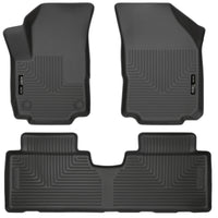 Thumbnail for Husky Liners 18-23 Chevrolet Equinox Weatherbeater Black Front & 2nd Seat Floor Liners
