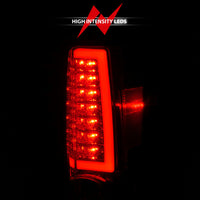 Thumbnail for ANZO 2004-2012 Chevrolet Colorado/ GMC Canyon LED Tail Lights w/ Light Bar Chrome Housing Red/Clear