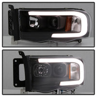 Thumbnail for Spyder 02-05 Dodge Ram 1500 Light Bar Projector Headlights - Black (PRO-YD-DR02V2-LB-BK)