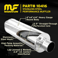 Thumbnail for MagnaFlow Muffler Mag SS 14X4X4 2.5X2.5