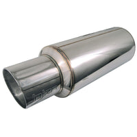 Thumbnail for Injen 2 3/8 Universal Muffler w/Stainless Steel resonated rolled tip (Injen embossed logo)