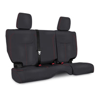Thumbnail for PRP 13-18 Jeep Wrangler JK Rear Seat Cover/2 door - Black with Red Stitching