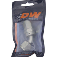 Thumbnail for DeatschWerks 8 AN Female Flare Swivel 60-degree Hose End CPE - Anodized DW Titanium