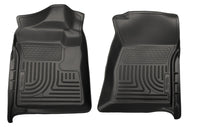 Thumbnail for Husky Liners 07-12 Chevrolet Silverado/GMC Sierra Regular Cab WeatherBeater Black Floor Liners