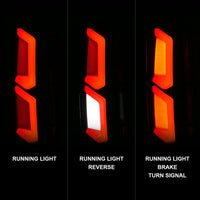 Thumbnail for ANZO 2015-2020 Chevrolet Tahoe LED Tail Lights w/ Light Bar Black Housing Clear Lens