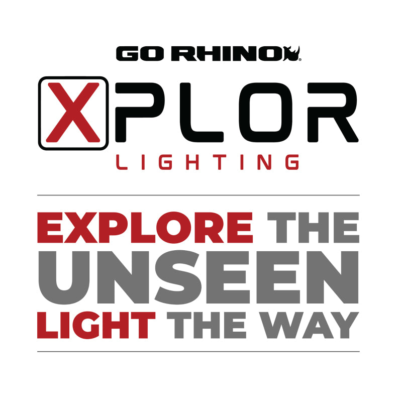 Go Rhino Xplor Bright Series Sideline Cube LED Flood Light Kit (Surface Mount) 4x3 - Blk (Pair)