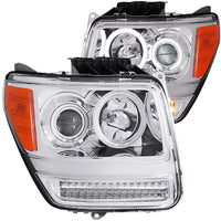 Thumbnail for ANZO 2007-2012 Dodge Nitro Projector Headlights w/ Halo Chrome (CCFL) G2