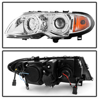 Thumbnail for Spyder BMW E46 3-Series 02-05 4DR Projector Headlights 1PC LED Halo Chrm PRO-YD-BMWE4602-4D-AM-C