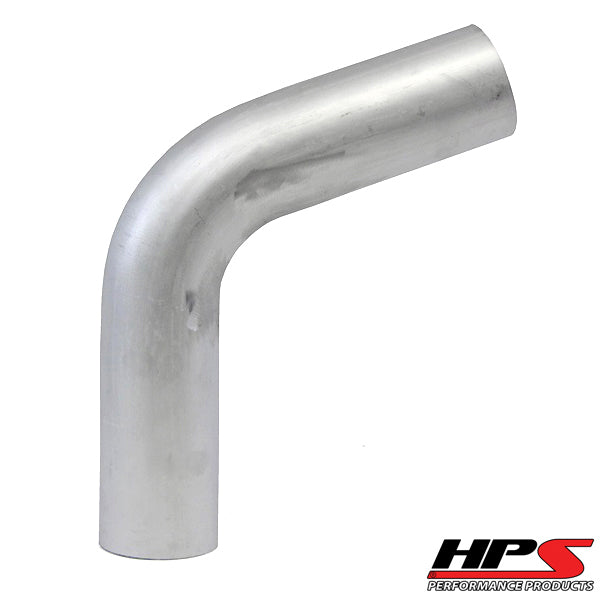 HPS 2.5" OD 70 Degree Bend 6061 Aluminum Elbow Pipe 16 Gauge w/ 2 1/2" CLR