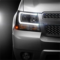 Thumbnail for Spyder 07-14 Chevy Suburban/1500/2500/Tahoe V2 Projector Headlights Blk PRO-YD-CSUB07V2-DRL-BK