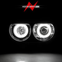 Thumbnail for ANZO 2008-2014 Dodge Challenger Projector Headlights w/ Halo Black (CCFL)