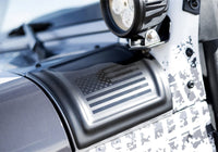 Thumbnail for Rampage 2007-2018 Jeep Wrangler(JK) Cowl Cover 2-Door Cowl Cover With American Flag - Black