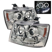 Thumbnail for Spyder Chevy Suburban 1500 Projector Headlights LED Halo LED Chrome PRO-YD-CSUB07-HL-C