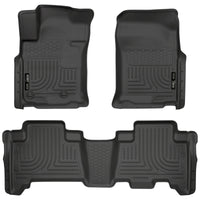 Thumbnail for Husky Liners 10-12 Toyota 4Runner/Lexus GX460 WeatherBeater Combo Black Floor Liners