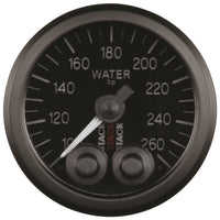 Thumbnail for Autometer Stack Pro Control 52mm 100-260 deg F Water Temp Gauge - Black (1/8in NPTF Male)